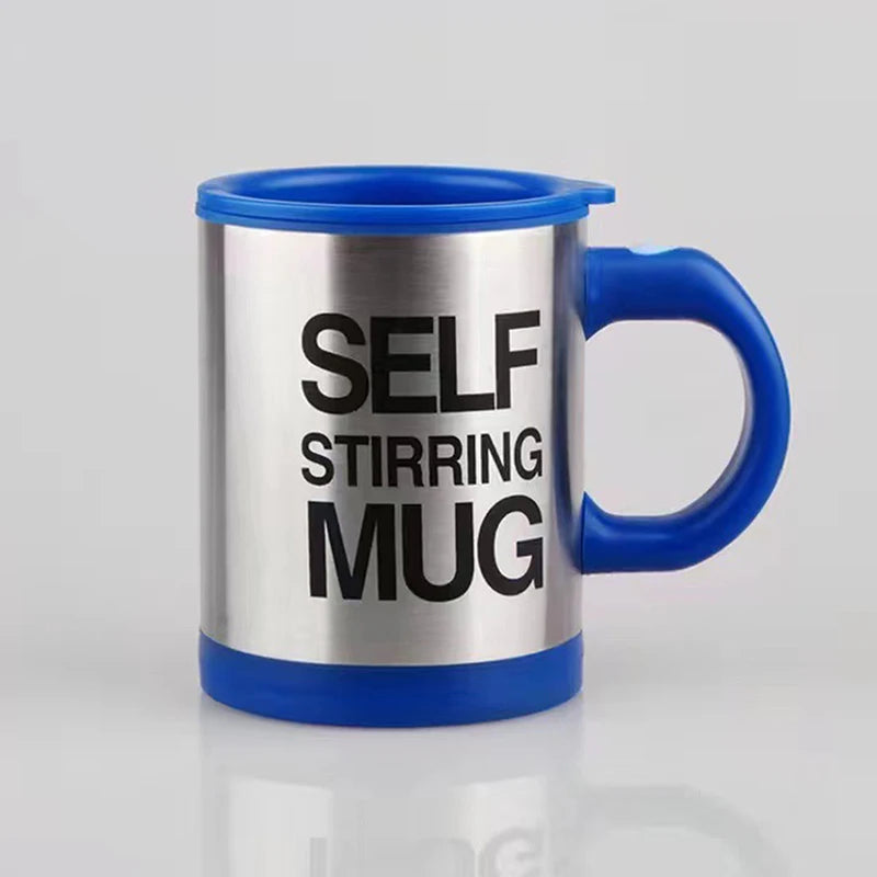 400ml Self-Stirring Mug with Lid — Stainless Steel, Gift Boxed