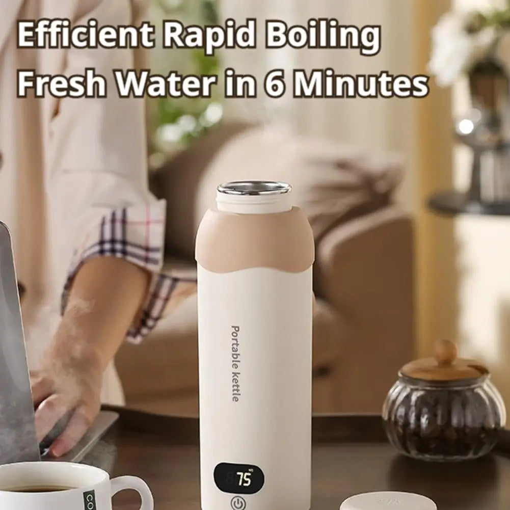 Portable Travel Electric Kettle — USB Rechargeable, Constant Temp