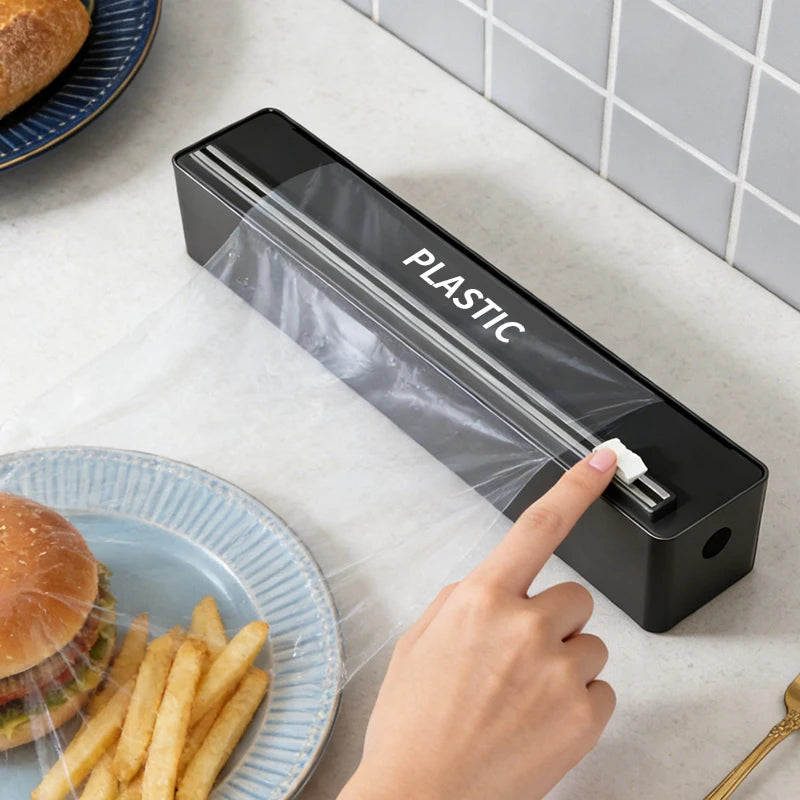 Extra-Large Cling Film & Foil Dispenser — Kitchen Cutter & Organizer