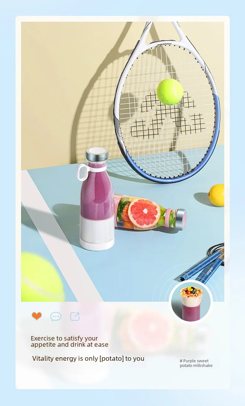 New Compact Mini Rechargeable Vibrating Fruit Juicer - Efficient and Convenient Small Capacity Juice Machine - Essential Portabl