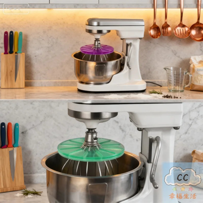 Anti-Splash Cream Scraper for Stand Mixers — 6-Wire Whisk Attachment