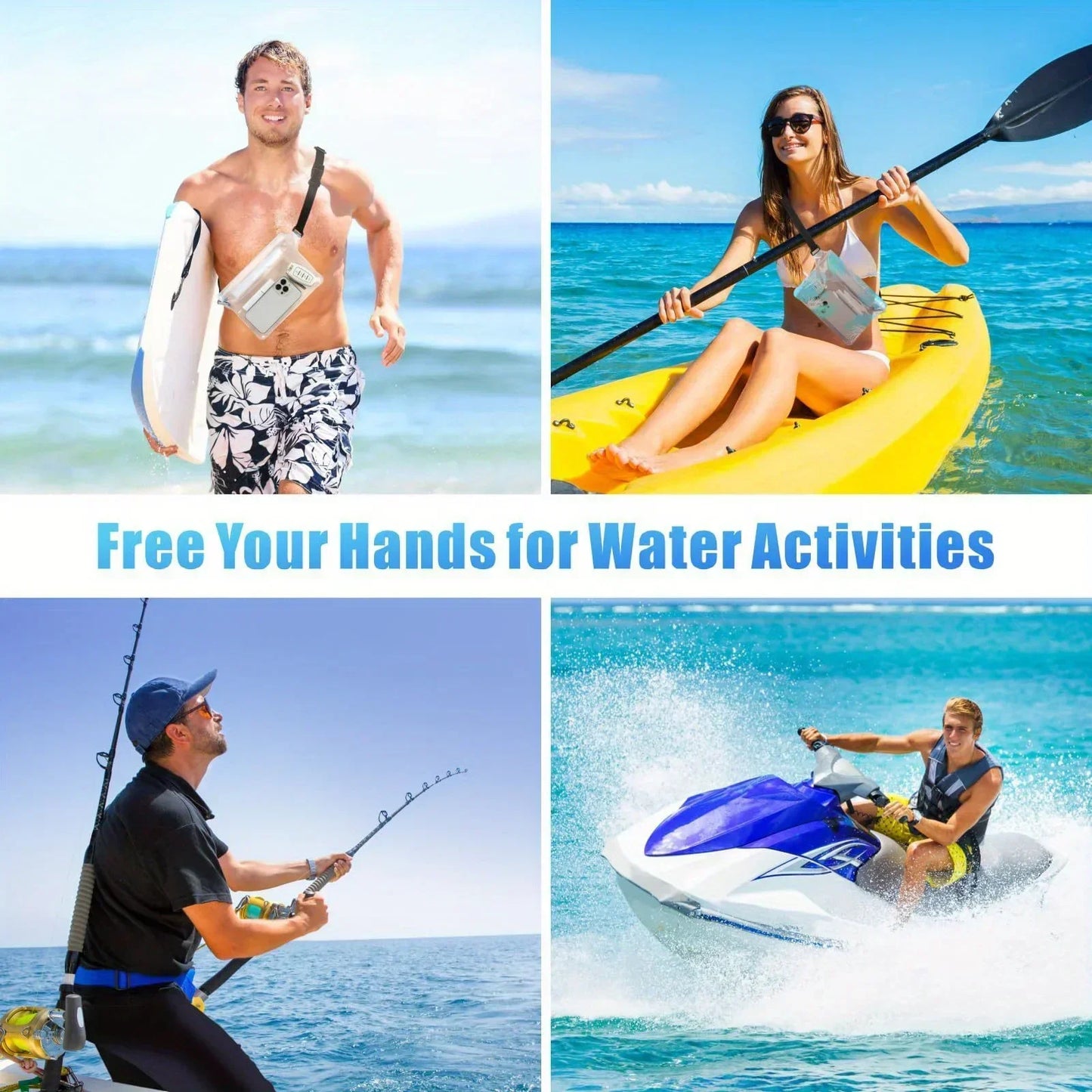 Waterproof Phone Pouch — Touchscreen, for Swimming, Diving & Drifting