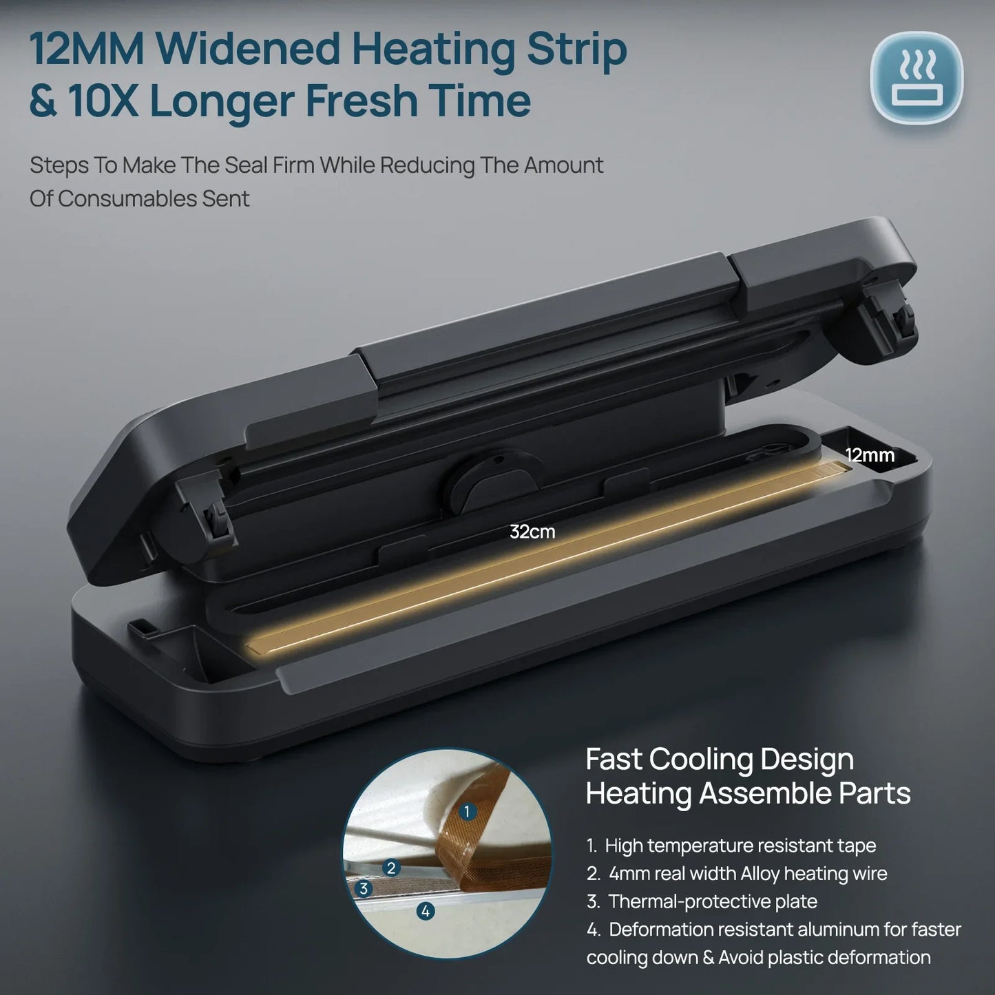 Vakumar VH1506 Vacuum Sealer Machine — 80kPa Sous Vide, Handheld