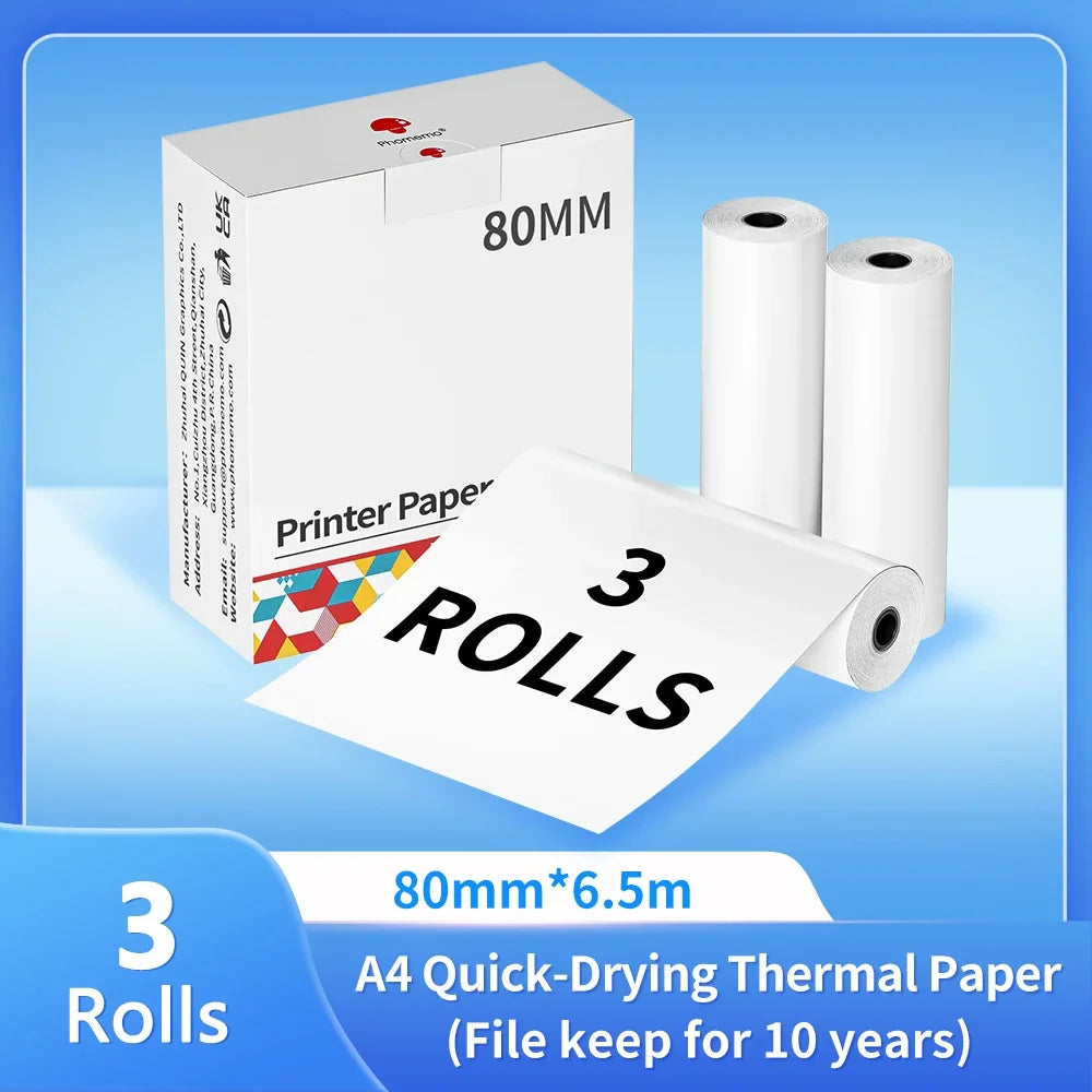 Phomemo A4 Thermal Paper Quick-Dry Continuous Printer Roll