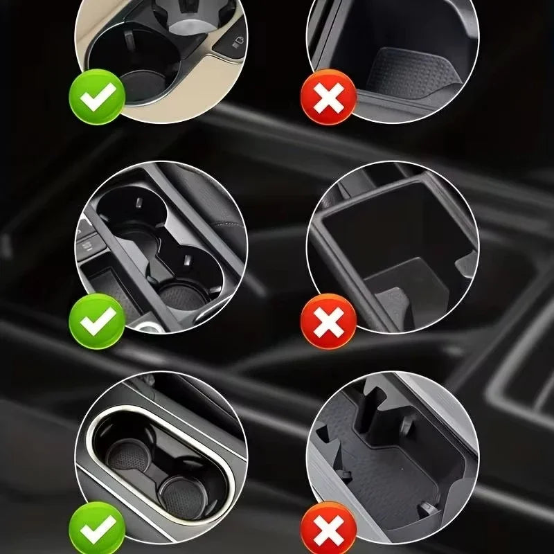 Adjustable Car Cup Holder 360° Rotation Stable Anti-Slip Auto Parts Storage Box