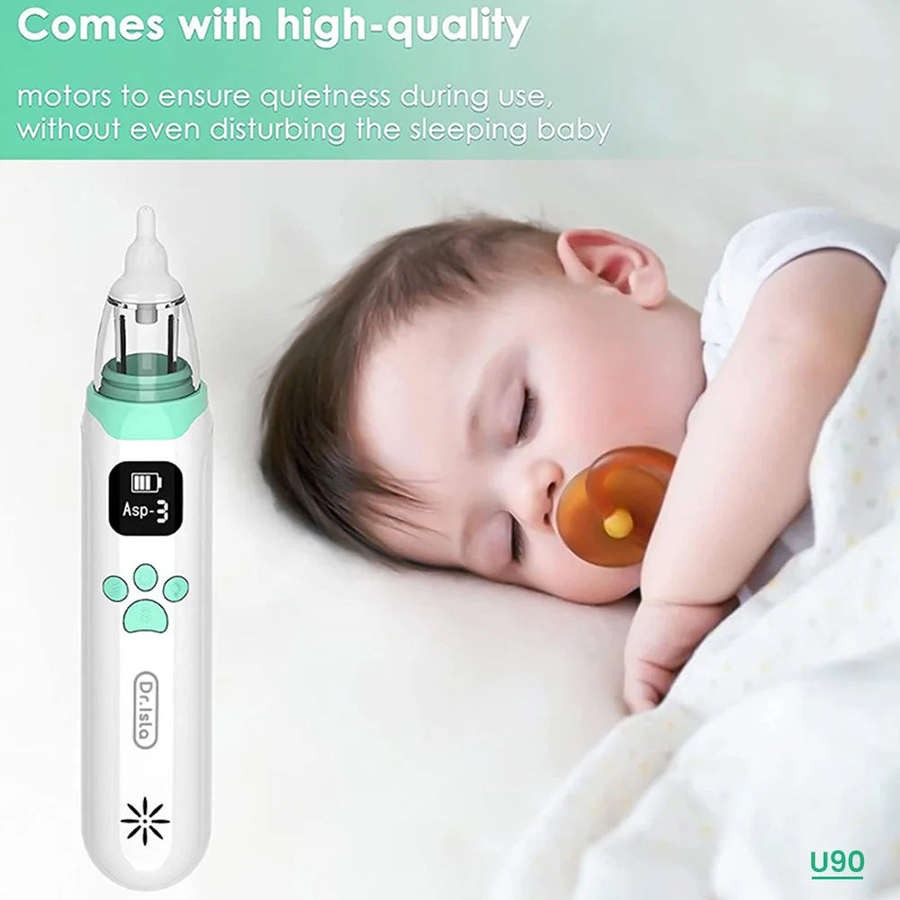 Dr.isla Baby Nose Cleaner Silicone Adjustable Suction Electric Child Nasal Aspirator Safety Convenient Low Noise BPA Free
