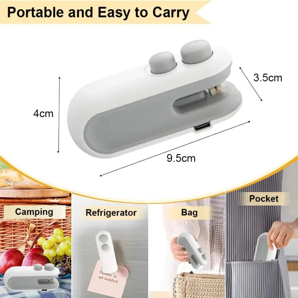 Electric Mini Bag Sealer — Quick Heat Seal for Mylar, Foil & Plastic