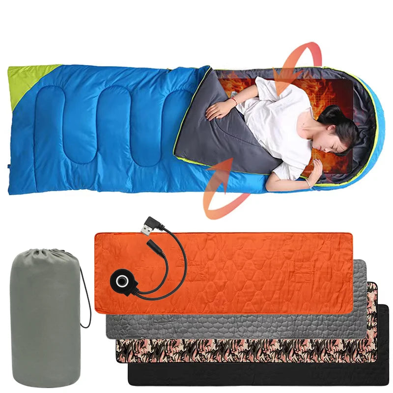 USB Electric Heated Sleeping Mat — Portable, for Camping & Hiking
