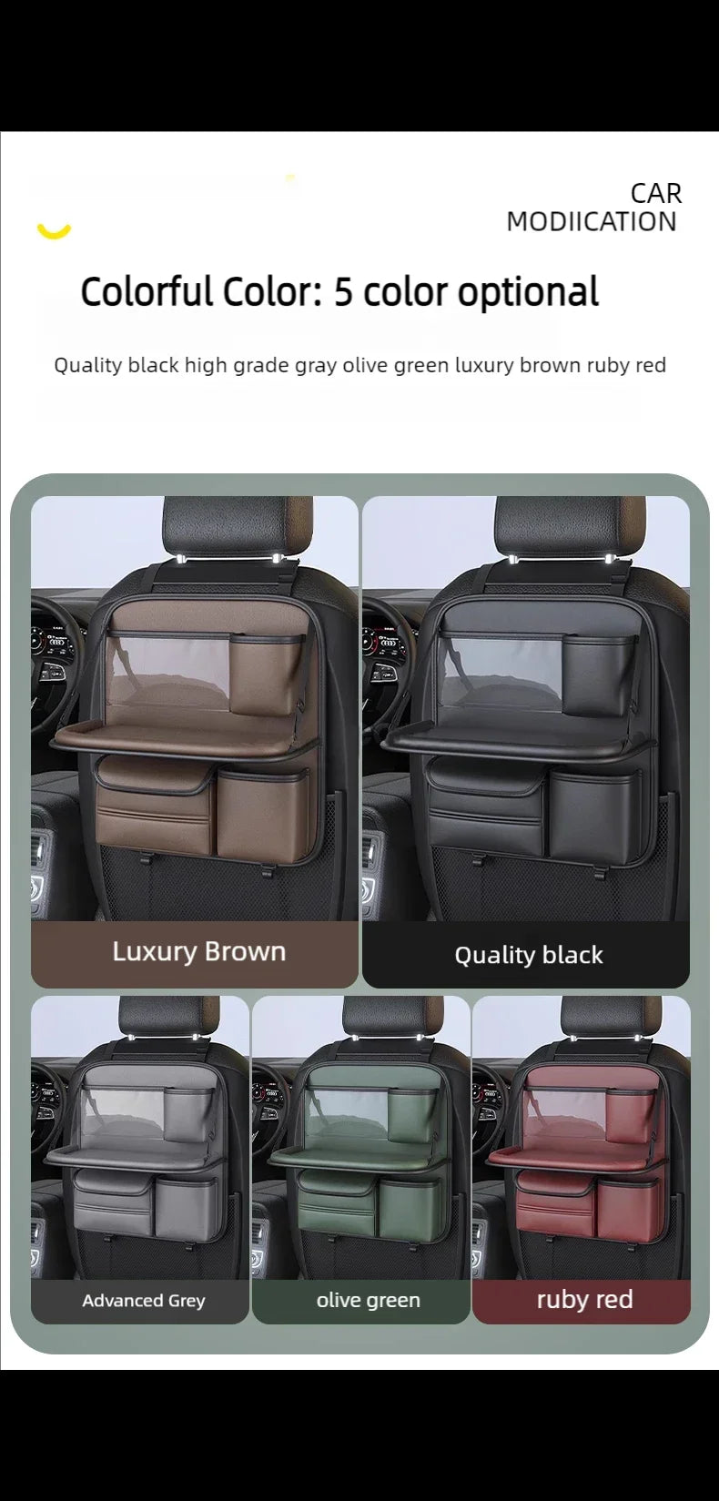 Car seat back Storage Rack Seat Bag Folding Small Table Board