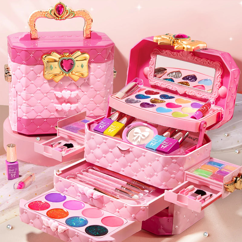 Children's Makeup Toy Set Safety Girl for 3-6 Year Old Little Girls Role-Playing Makeup Toy Birthday Gift