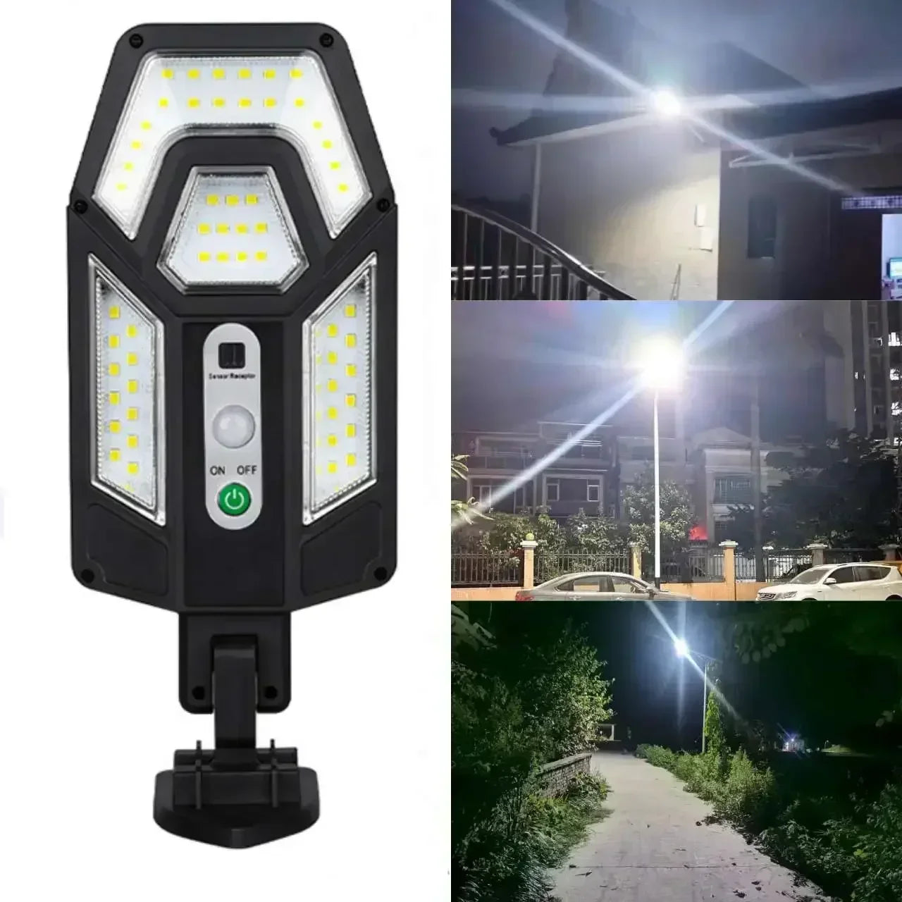 Solar LED Outdoor Wall Light Motion Sensor Garden Lamp