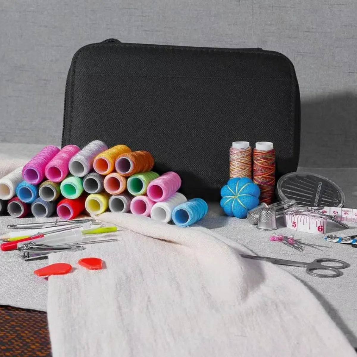 Sewing Kit, Multifunctional Sewing Box Set for Hand Quilting Stitching Embroidery – Thread Sewing Accessories Complete Kit