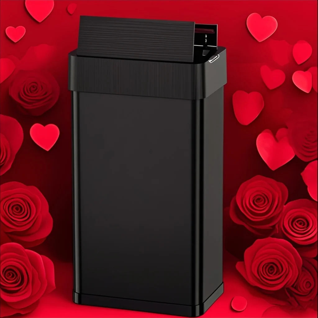 16-Gallon Touchless Sensor Trash Can — Double Wing Door, Smart Bin