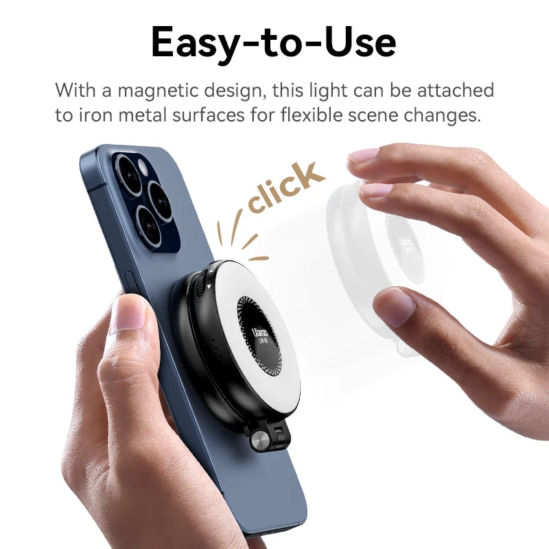 Ulanzi LM19 MagSafe Phone Fill Light — CRI 95+ Bi-Color for Vlogging