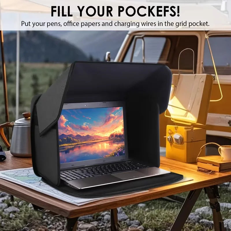 Laptop Sun Visor Foldable Outdoor Privacy & Protection Case