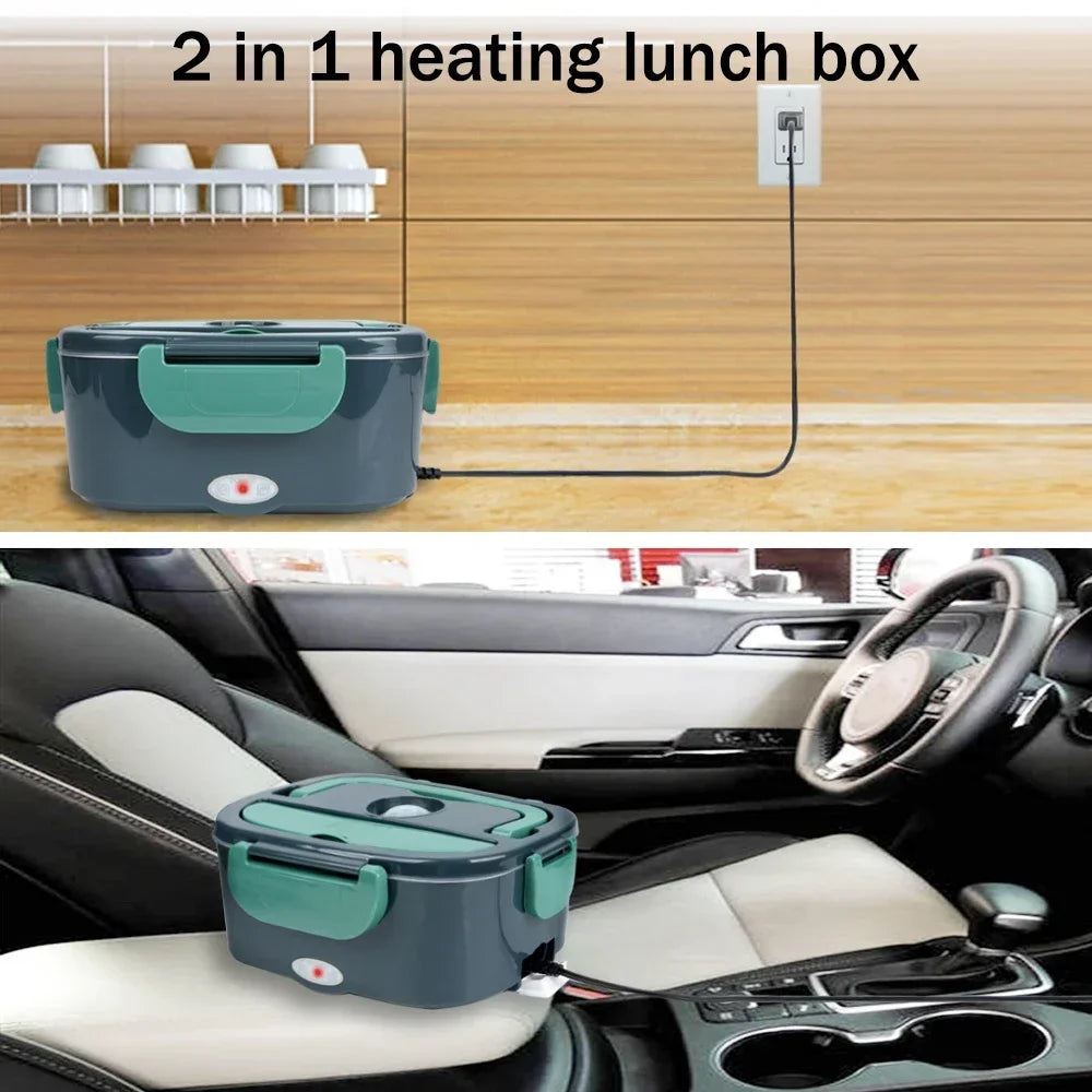 1.5L Electric Lunch Box Food Warmer — 60W Leak-Proof, Car & Home