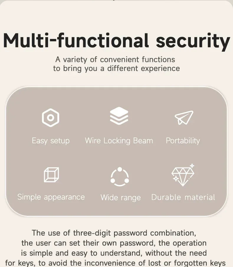 Travel Luggage Combination Padlock — Changeable Code, Multi-Use