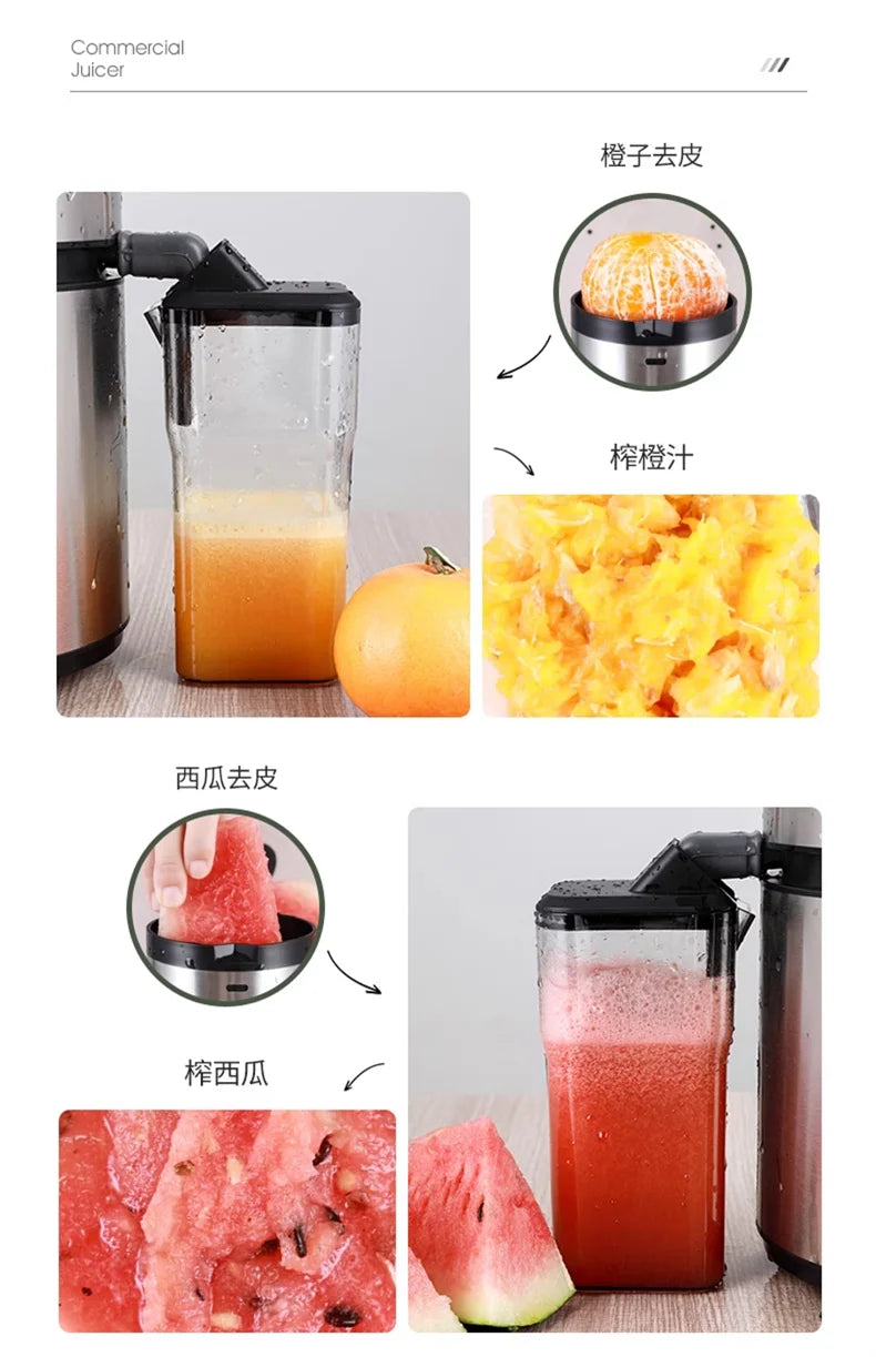 1250W High-Speed Juicer Blender — BPA-Free Stainless Steel, Quiet