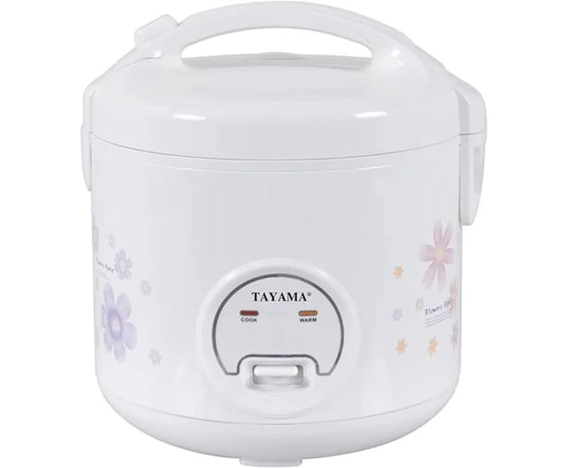 Automatic Rice Cooker & Food Steamer, 10 Cups Uncooked, 700W Convenient Detachable Cord, Cook & Keep Warm Features, White