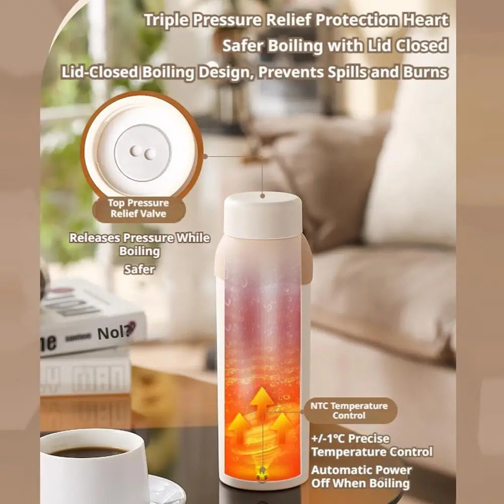 Portable Travel Electric Kettle — USB Rechargeable, Constant Temp