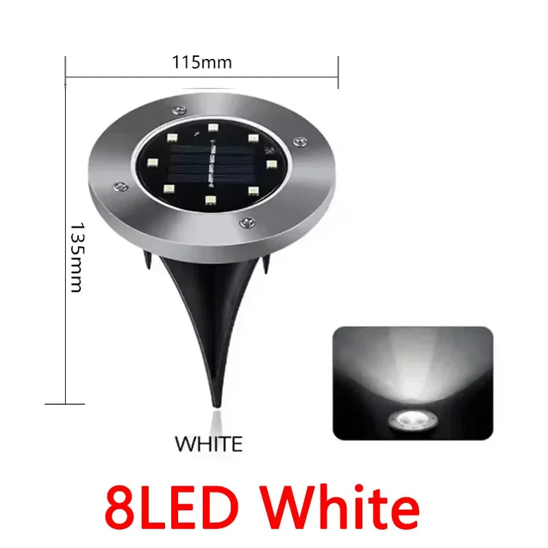 Solar Garden Ground Lights 820LED Outdoor Disk Lamp Set