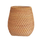 Handmade Pen Holder Hand Woven Wood Vine Rattan Stationery Container Storage Box Organizer Office School Desk Accessories Decor