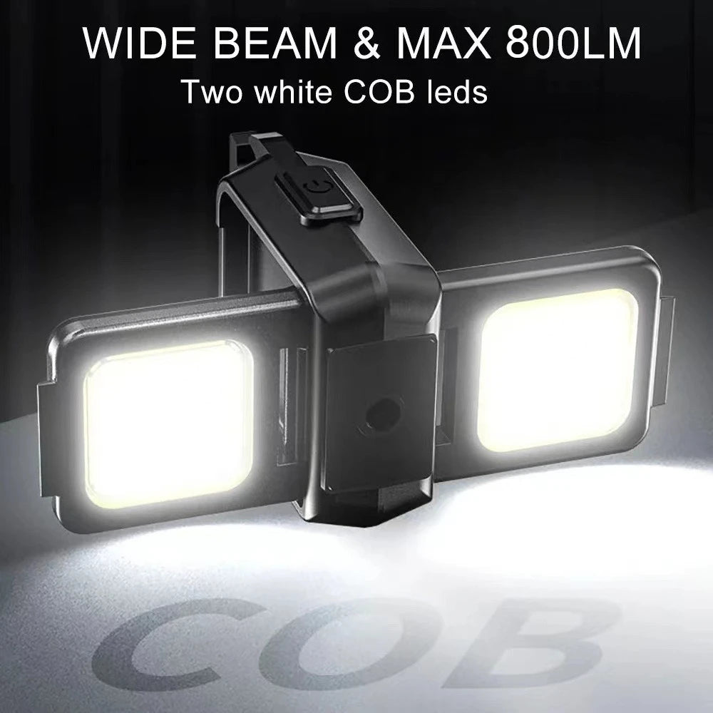 800LM Double-Sided COB LED Rechargeable Keychain Flashlight