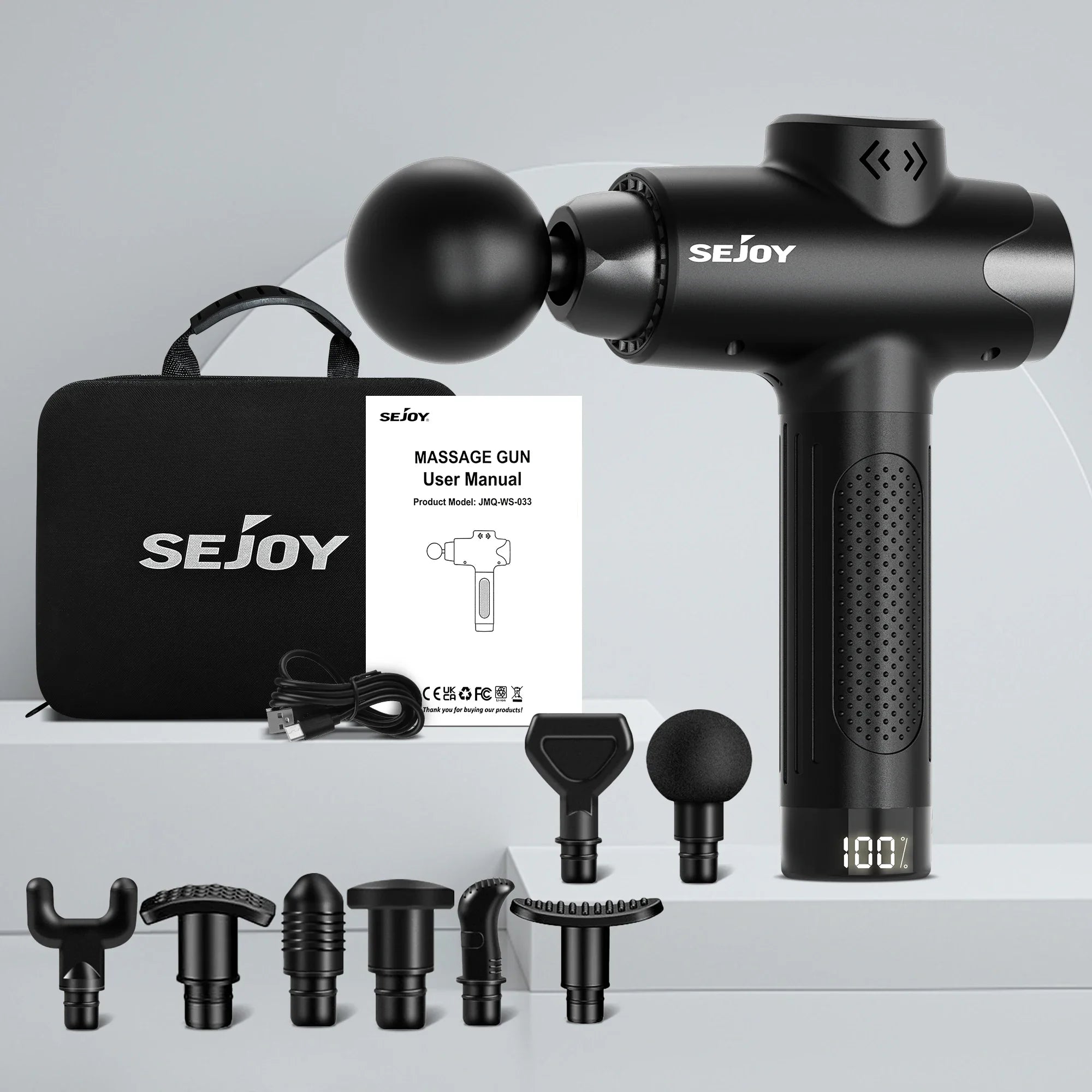 Sejoy Massage Gun for Back, Neck & Muscle Relief