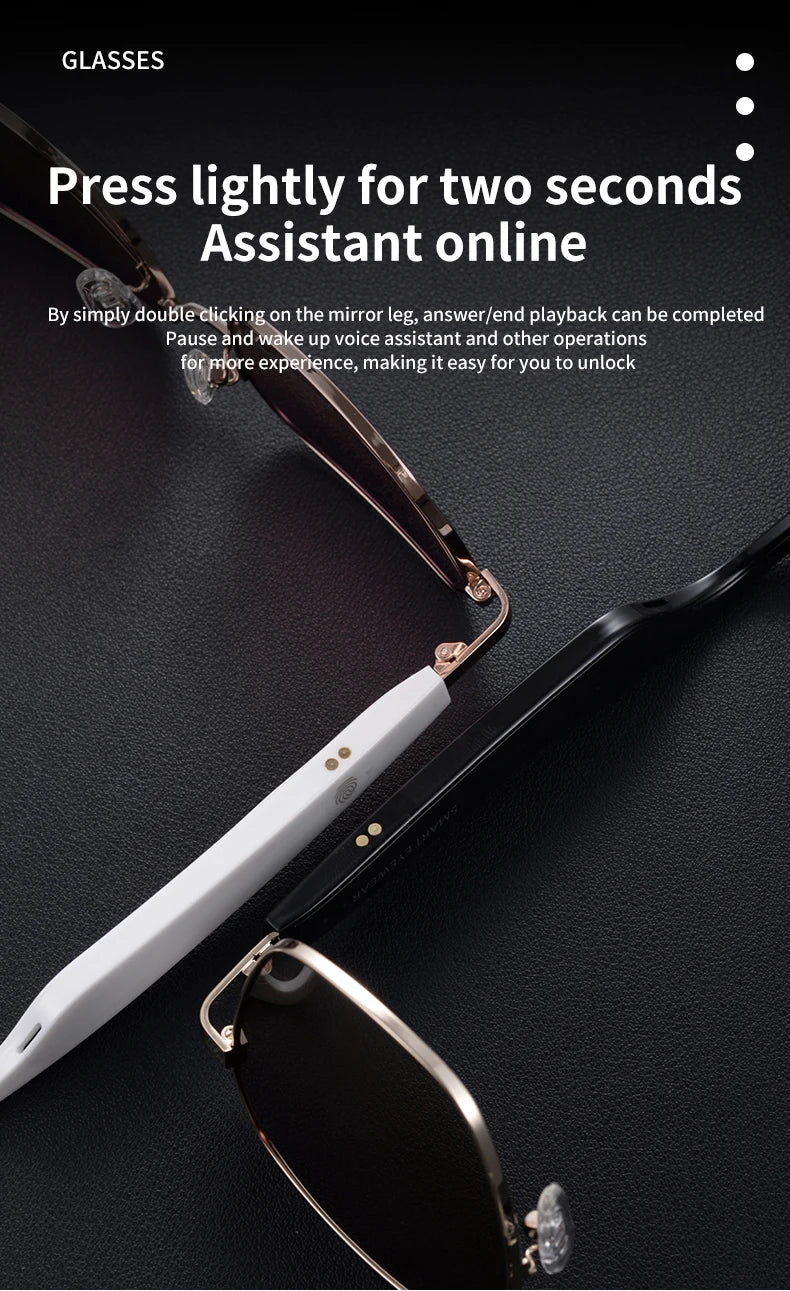 MZ02 Smart Glasses with Speaker Bluetooth Wireless Audio Touch Hands-Free Calling Stereo Music Headphones Smart Sunglasses