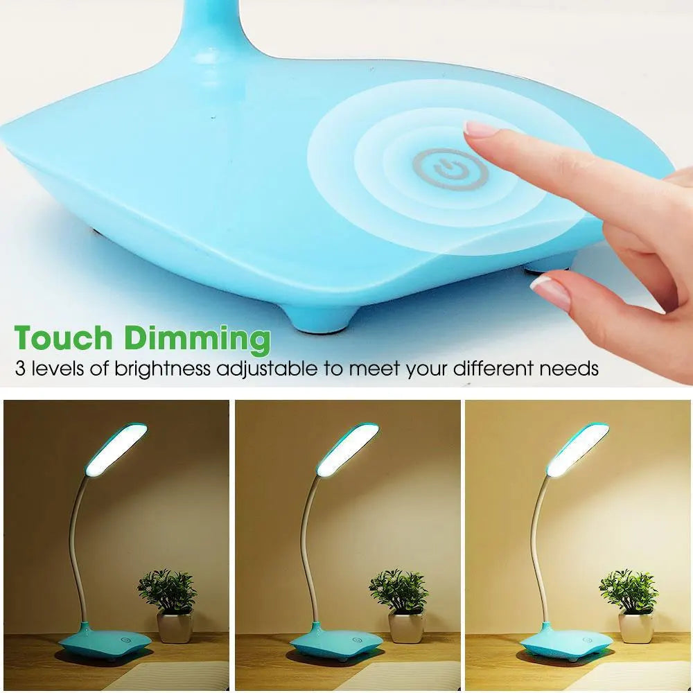 Multifunctional Portable LED Foldable Desk Lamp with USB Power Source for Nightlight Table Light, Adjustable Brightness and Fold