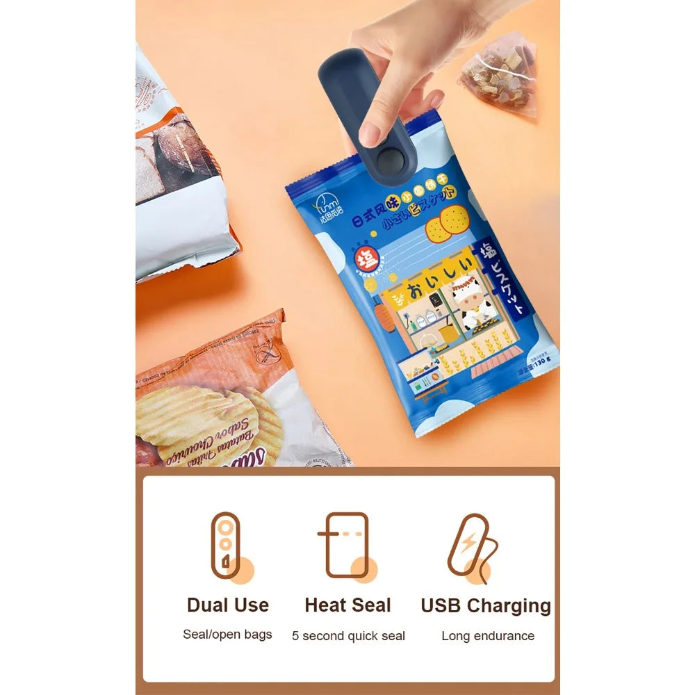 Electric Mini Bag Sealer — Quick Heat Seal for Mylar, Foil & Plastic