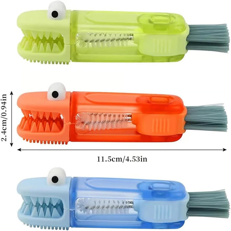 3-in-1 Cup & Bottle Cleaning Brush — Deep-Clean Nylon Bristles