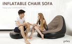 New Inflatable Plush Sofa For Lazy People Foldable Foot Sofa Bed Outdoor Convenient Lying Chair With Feet Bench Hot