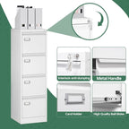 4 Drawer File Cabinet with Lock,Metal Office Filing Cabinets for Home Office- Storage A4/F4/Letter/Legal -Assembly Required