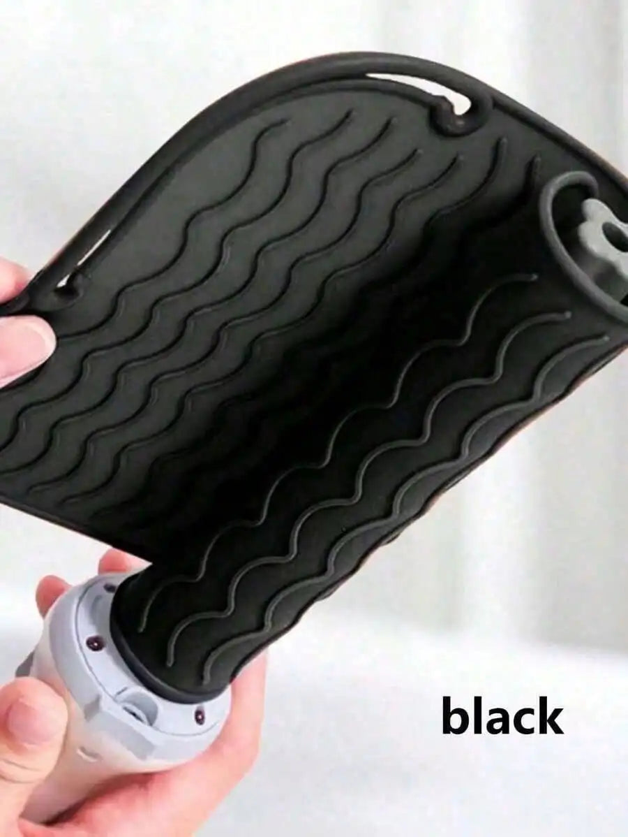 Portable Heat-Resistant Silicone Mat — Travel Pad for Curling Iron