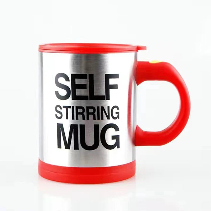 400ml Self-Stirring Mug with Lid — Stainless Steel, Gift Boxed