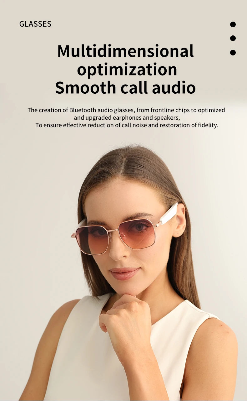 MZ02 Smart Glasses with Speaker Bluetooth Wireless Audio Touch Hands-Free Calling Stereo Music Headphones Smart Sunglasses