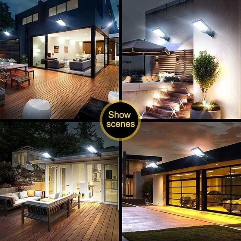 Solar LED Outdoor Wall Light Motion Sensor Garden Lamp