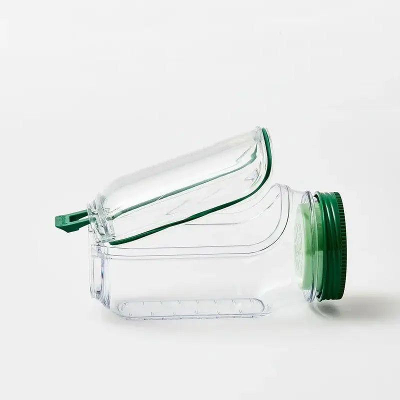 Salad storage jar with side-opening lid, plastic fresh-keeping box, convenient and quick kitchen salad storage bottle