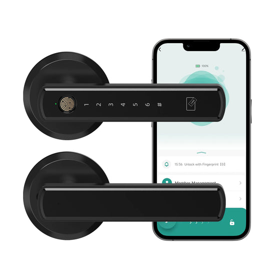 Smart Fingerprint Door Lock — App, Passcode & Touchscreen Keypad