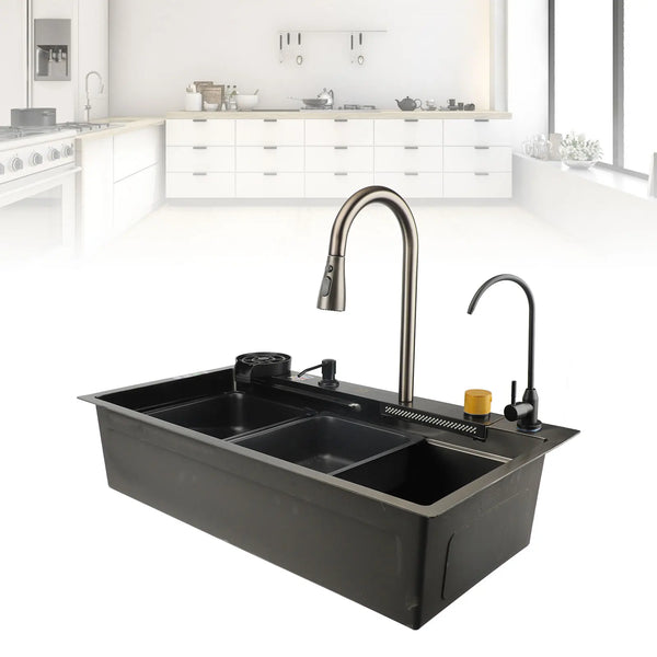 New Undermount Kitchen Sink Kitchen Sink Thickened Space Saving Rustproof Simple Large Capacity Professional for Home Kitchen