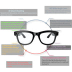 SENBONO AI Translator Smart Glasses With 8MP Camera Take Videos And Photo Sunglasses BT Call for Men Women 4K HD Fashion Glasses