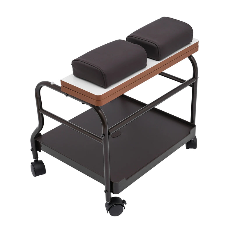 Portable Foot Bath Spa Cart Beauty Salon Nail Trolley Footrest Stand Pedicure Manicure Funiture Massage Table