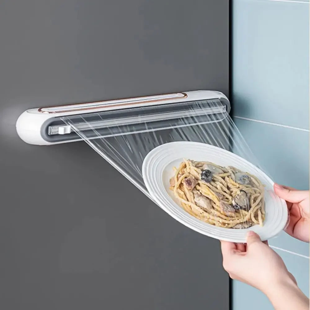 Magnetic Wrap & Foil Dispenser with Cutter — Plastic, Foil & Parchment
