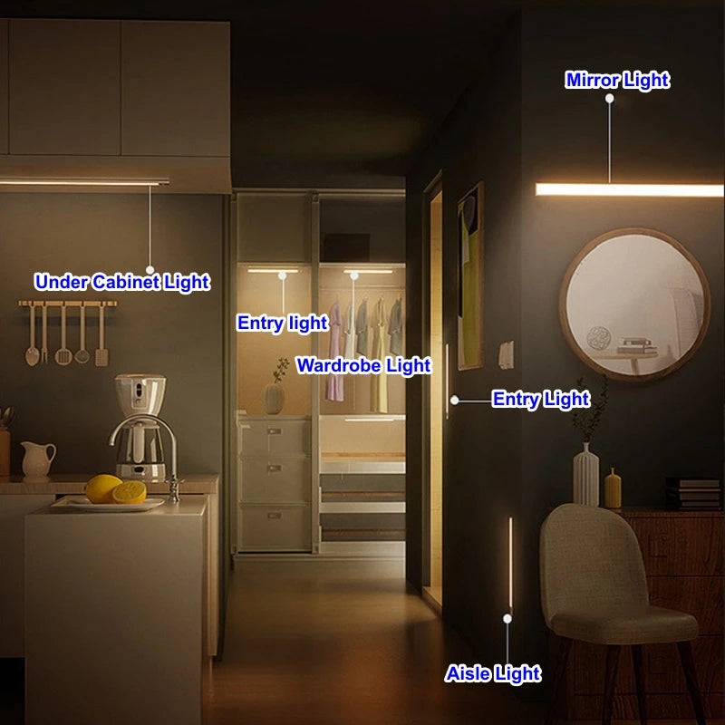 USB Wireless LED Bar Light — Motion Sensor Magnetic Night Light