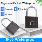 Keyless Fingerprint Lock with Tuya APP Smart Padlock Waterproof Door Lock 0.2sec