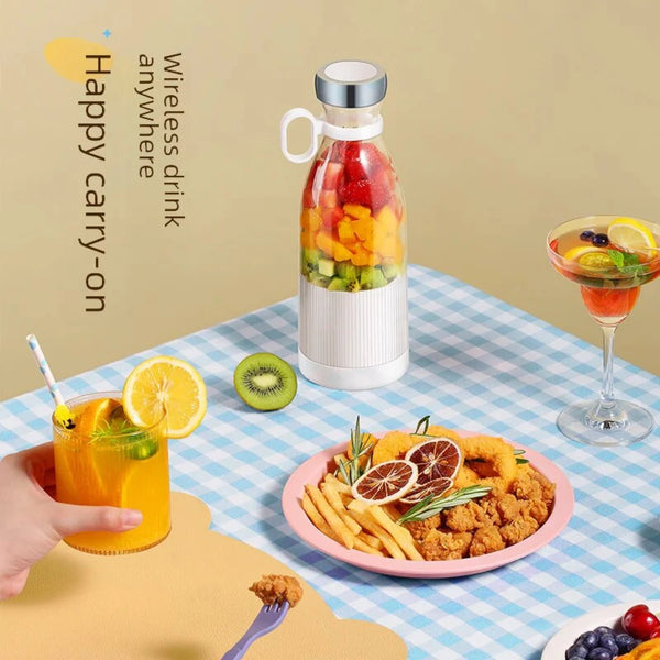 New Compact Mini Rechargeable Vibrating Fruit Juicer - Efficient and Convenient Small Capacity Juice Machine - Essential Portabl