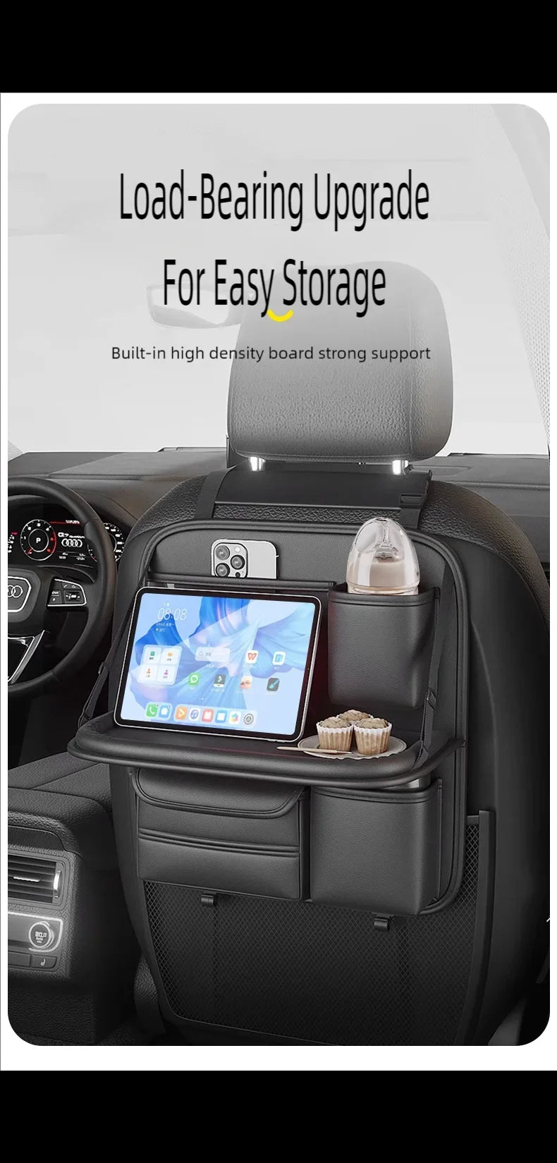 Car seat back Storage Rack Seat Bag Folding Small Table Board