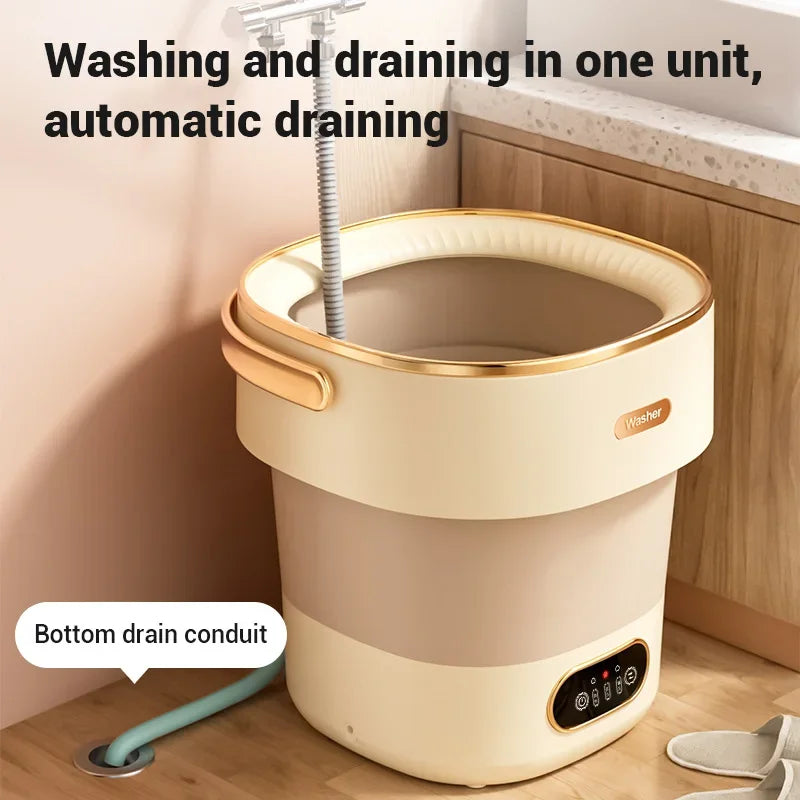 Foldable Portable Washing Machine — 13L, Spin Dryer, Compact