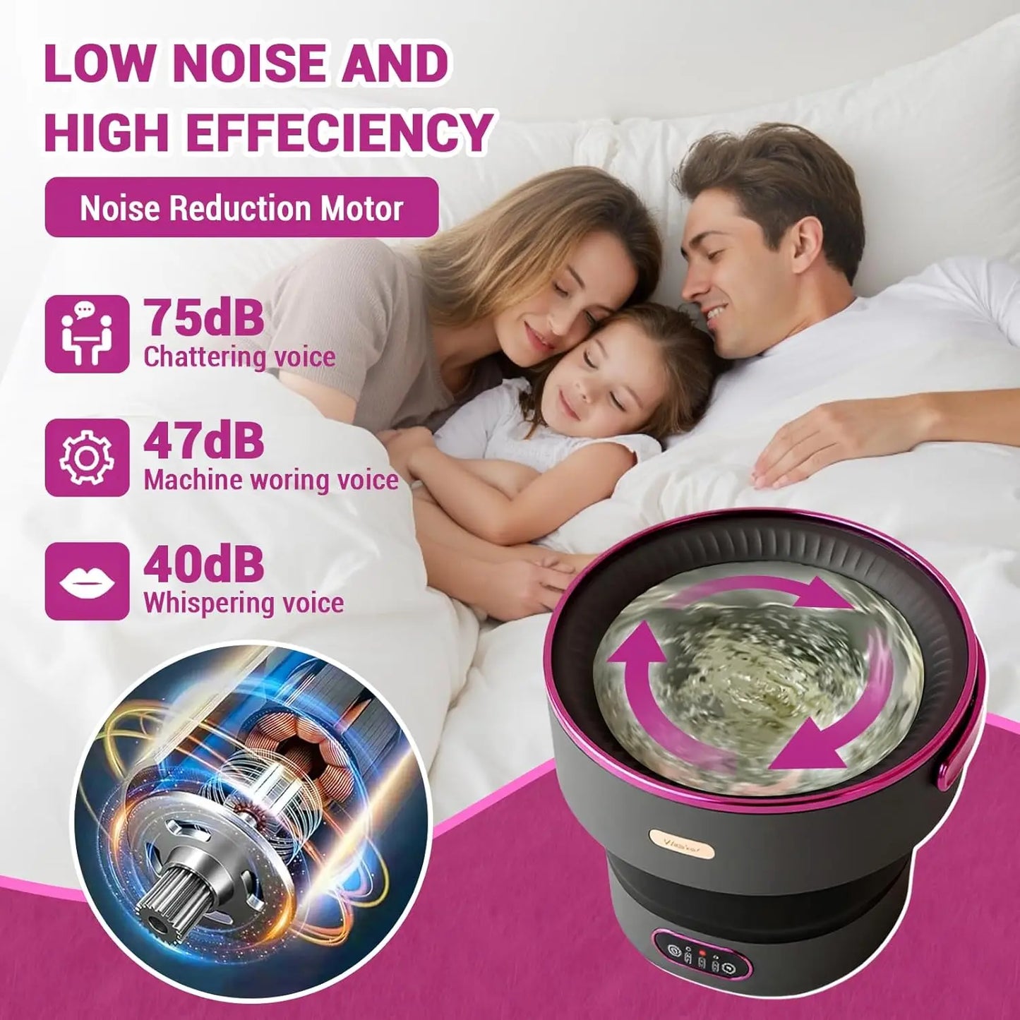 Portable Foldable Washing Machine — 13L Mini, 4 Modes & Spin